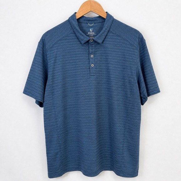 Kuhl Other - KÜHL Performance Polo Shirt Blue Outdoor Hiking Short Sleeve XL Men